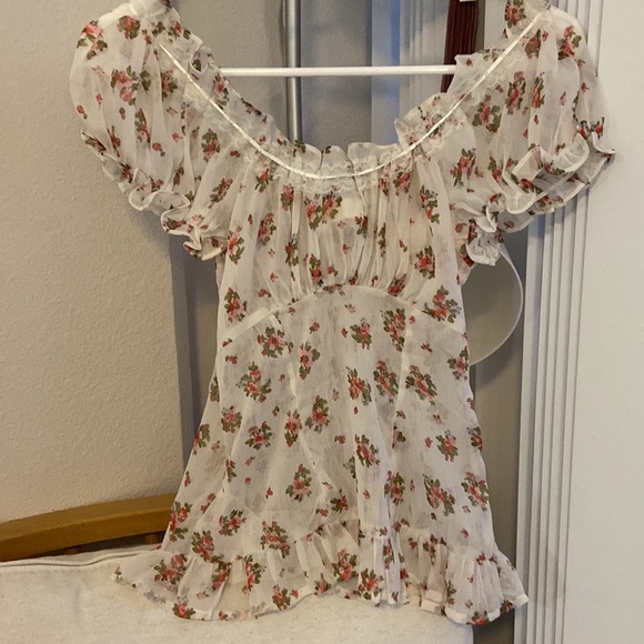 Urban outfitters chiffon floral top - Picture 7 of 8